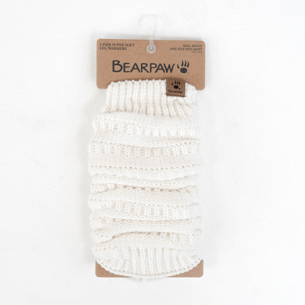 Ribbed texture Leg Warmers - Cream