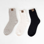 Super Soft Anklet Socks 3 Pack in Ivory Grey And Black
