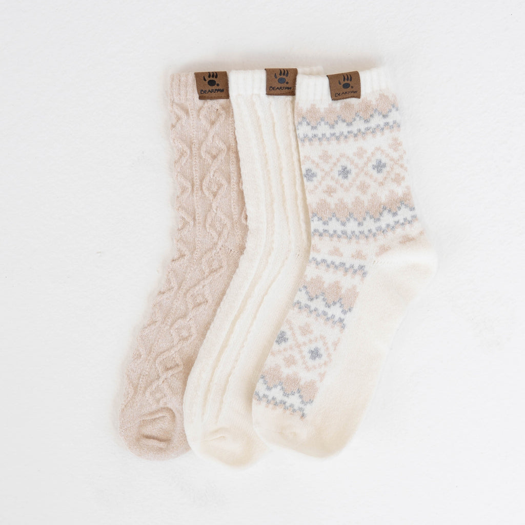Super Soft Crew Sock 3 pack - Geo Texture