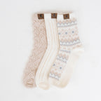 Super Soft Crew Sock 3 pack - Geo Texture