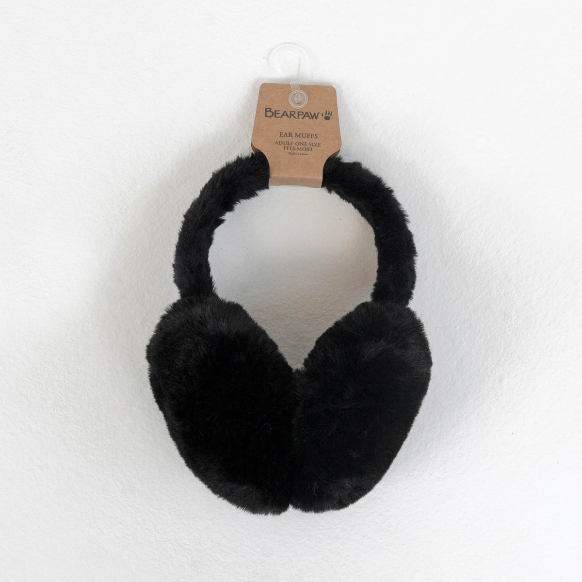 Silky Faux Fur Earmuffs in Black