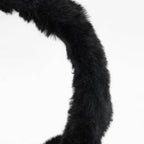 Silky Faux Fur Earmuffs in Black