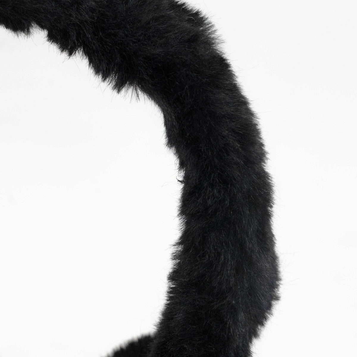 Silky Faux Fur Earmuffs in Black