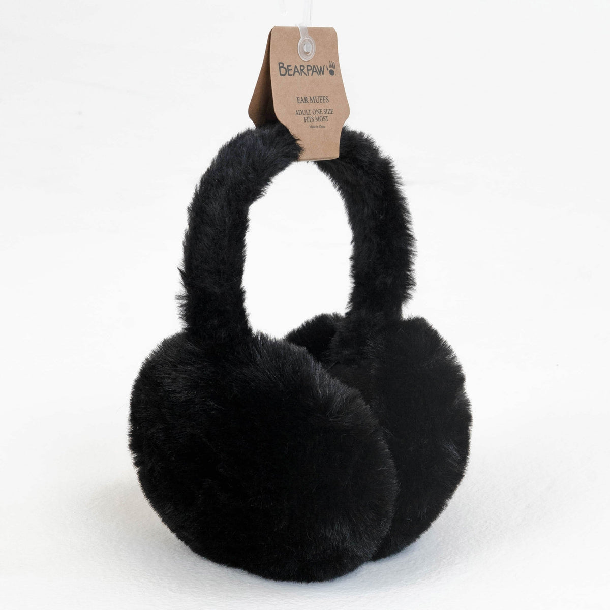 Silky Faux Fur Earmuffs in Black