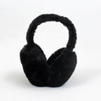 Silky Faux Fur Earmuffs in Black