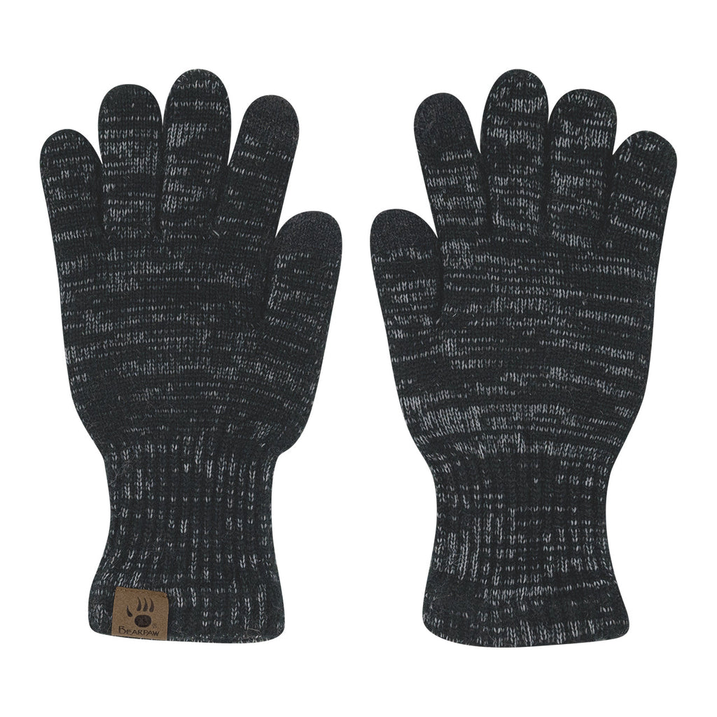 Knit Hat And Glove Set 2 Pack in Black