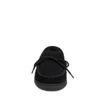 Moc II Men's Suede Moccasin Slippers in Black