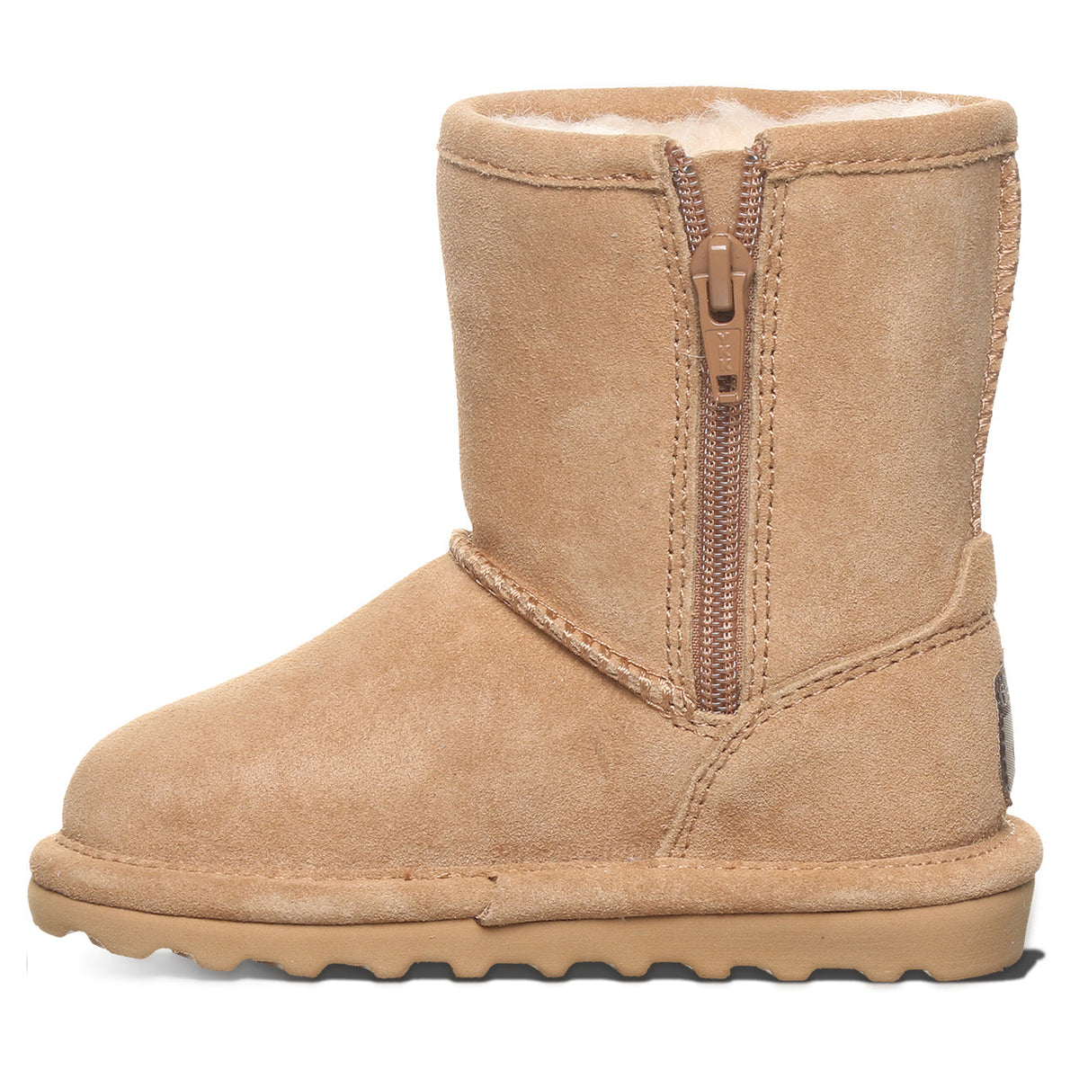 Elle Toddler Zipper Boots in Iced Coffee