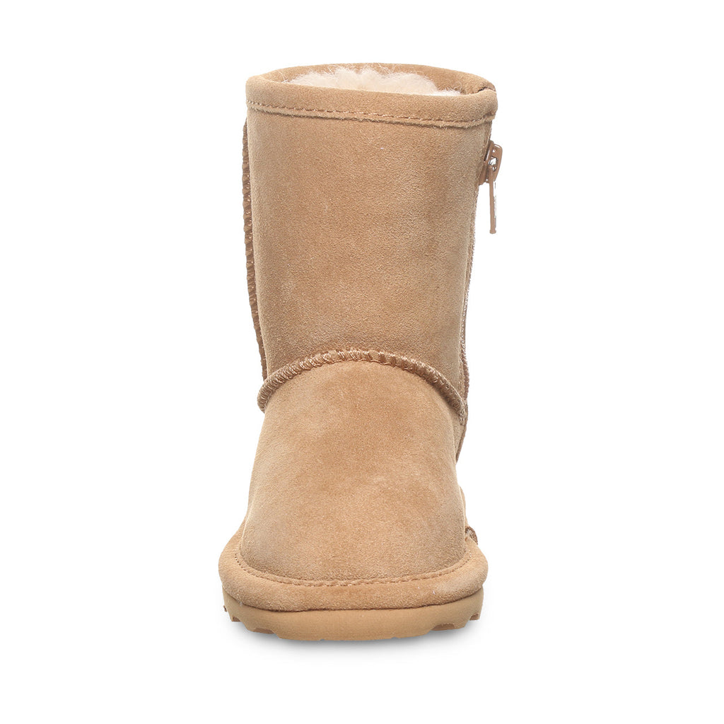 Elle Toddler Zipper Boots in Iced Coffee