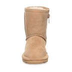 Elle Toddler Zipper Boots in Iced Coffee
