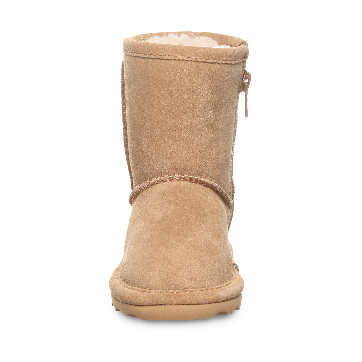 Elle Toddler Zipper Boots in Iced Coffee