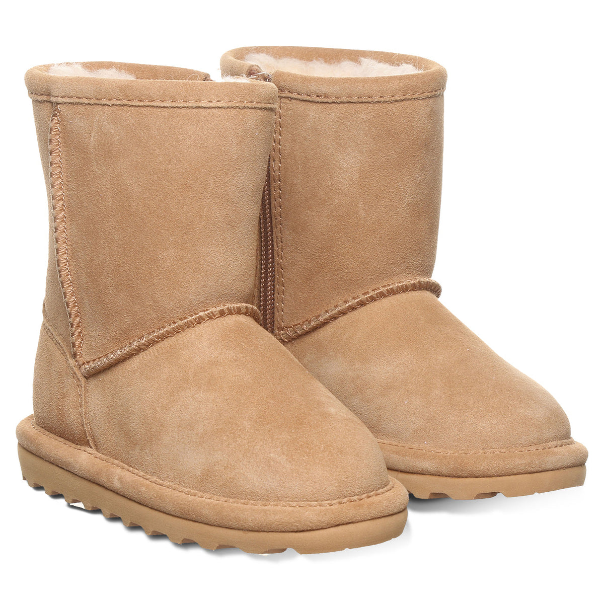 Elle Toddler Zipper Boots in Iced Coffee