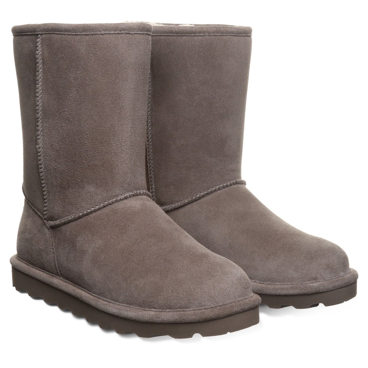 Elle Short Suede Boots in Morel