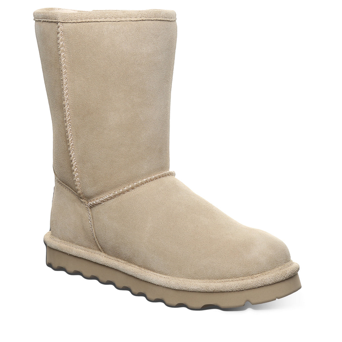 Elle Short Timeless Suede Boots in Mushroom