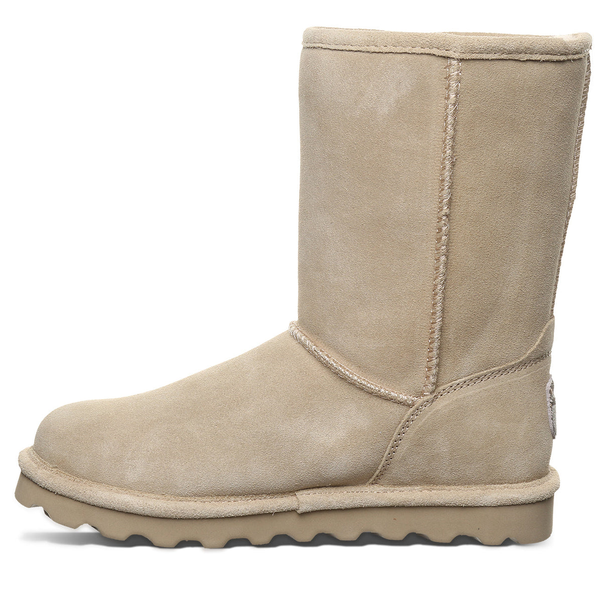 Elle Short Timeless Suede Boots in Mushroom