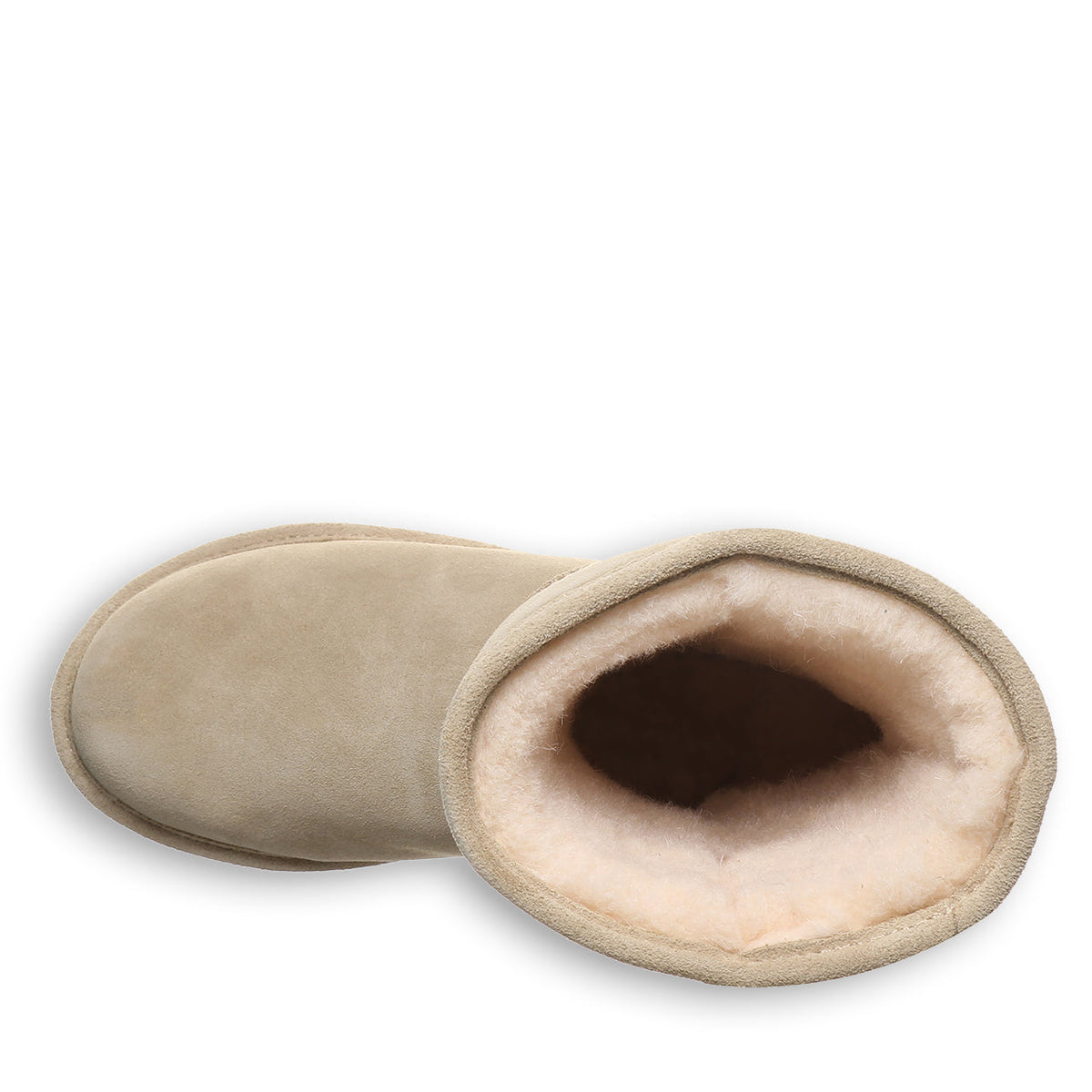 Elle Short Timeless Suede Boots in Mushroom