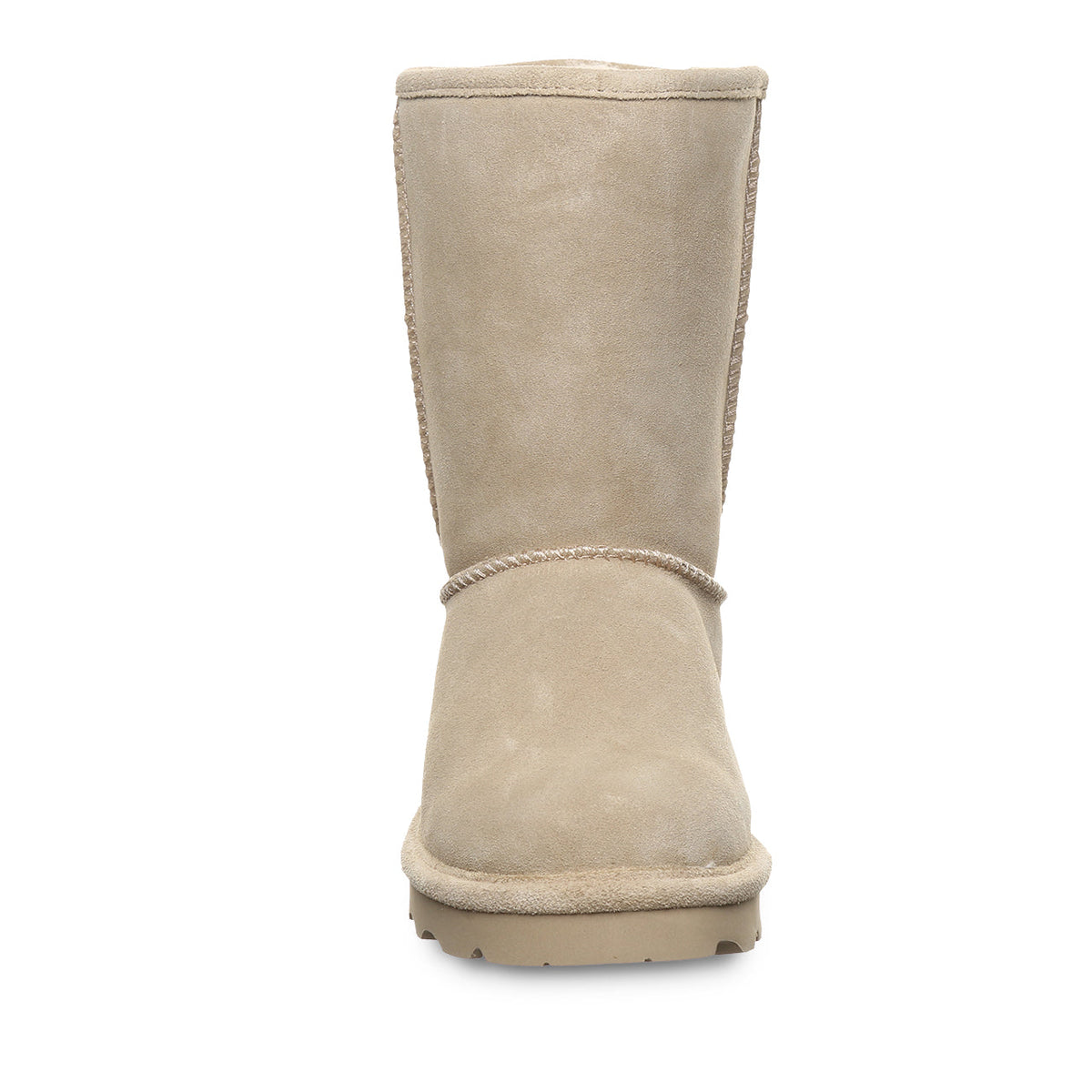 Elle Short Timeless Suede Boots in Mushroom