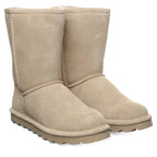 Elle Short Timeless Suede Boots in Mushroom