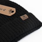 Waffle Texture Beanie in Black