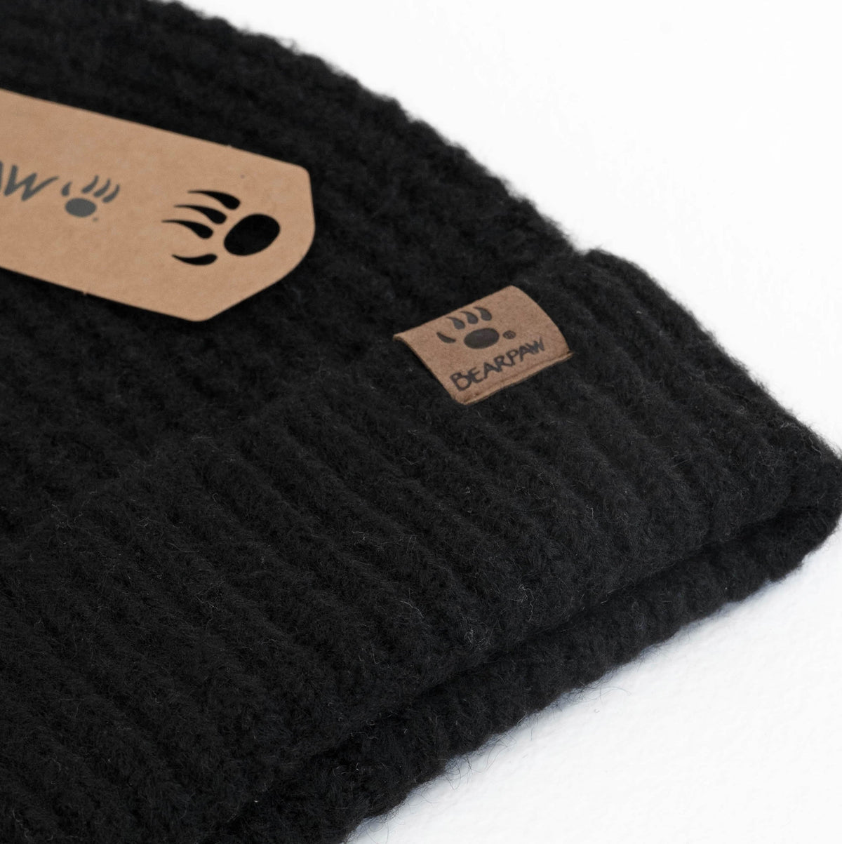 Waffle Texture Beanie in Black