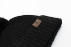 Waffle Texture Beanie in Black