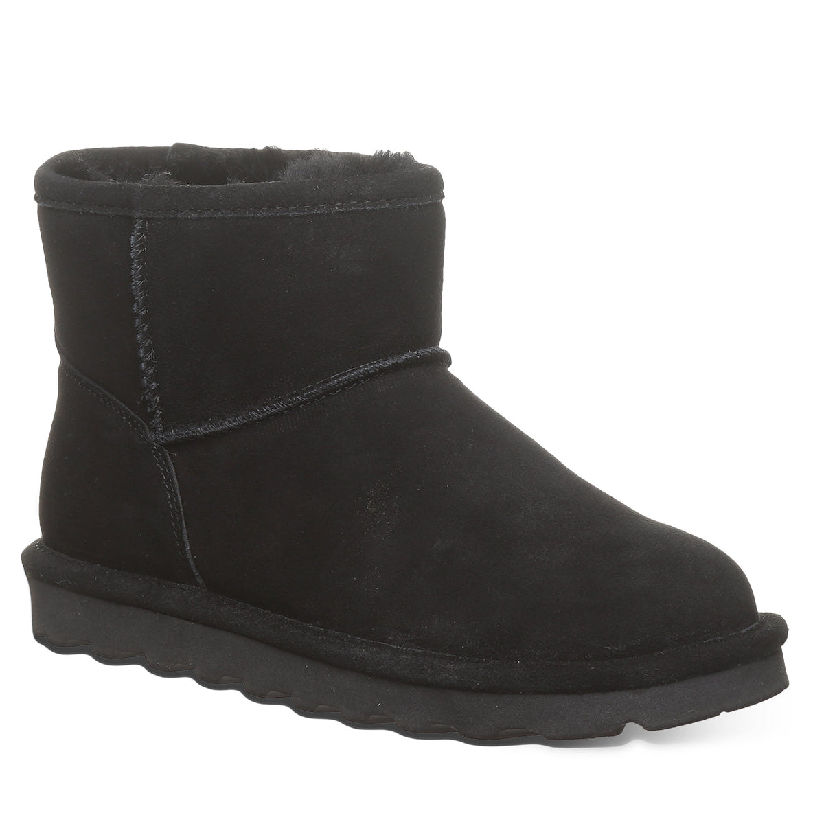Alyssa Wide Ankle Boots in Black