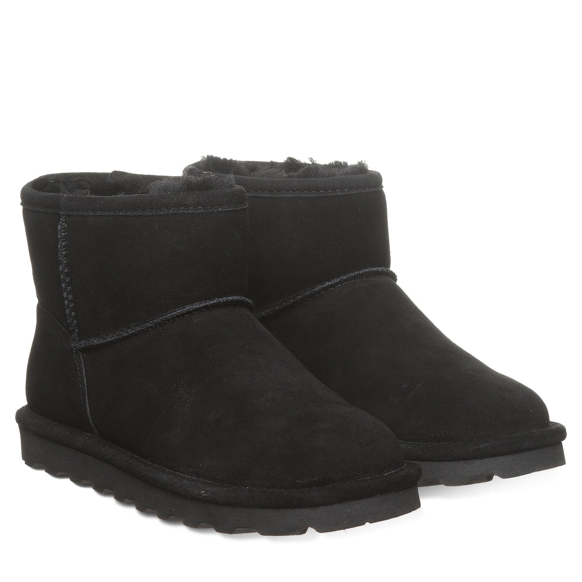 Alyssa Wide Ankle Boots in Black
