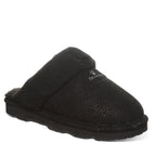 Loki Exotic Print Slippers in Black Metallic