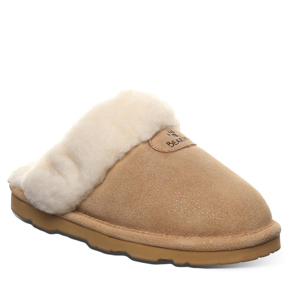Loki Exotic Trim Slippers in Iced Coffee Metallic