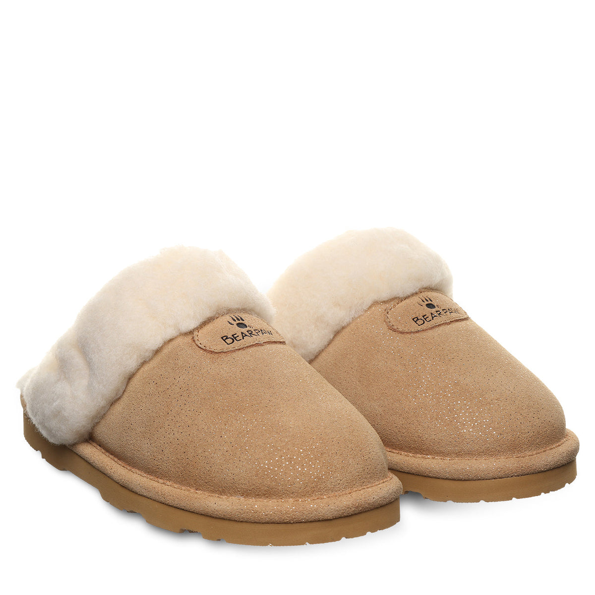 Loki Exotic Trim Slippers in Iced Coffee Metallic