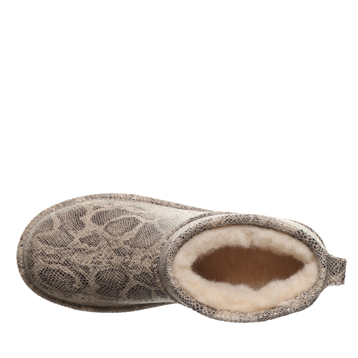 Shorty Exotic Snake Print Boots in Oat
