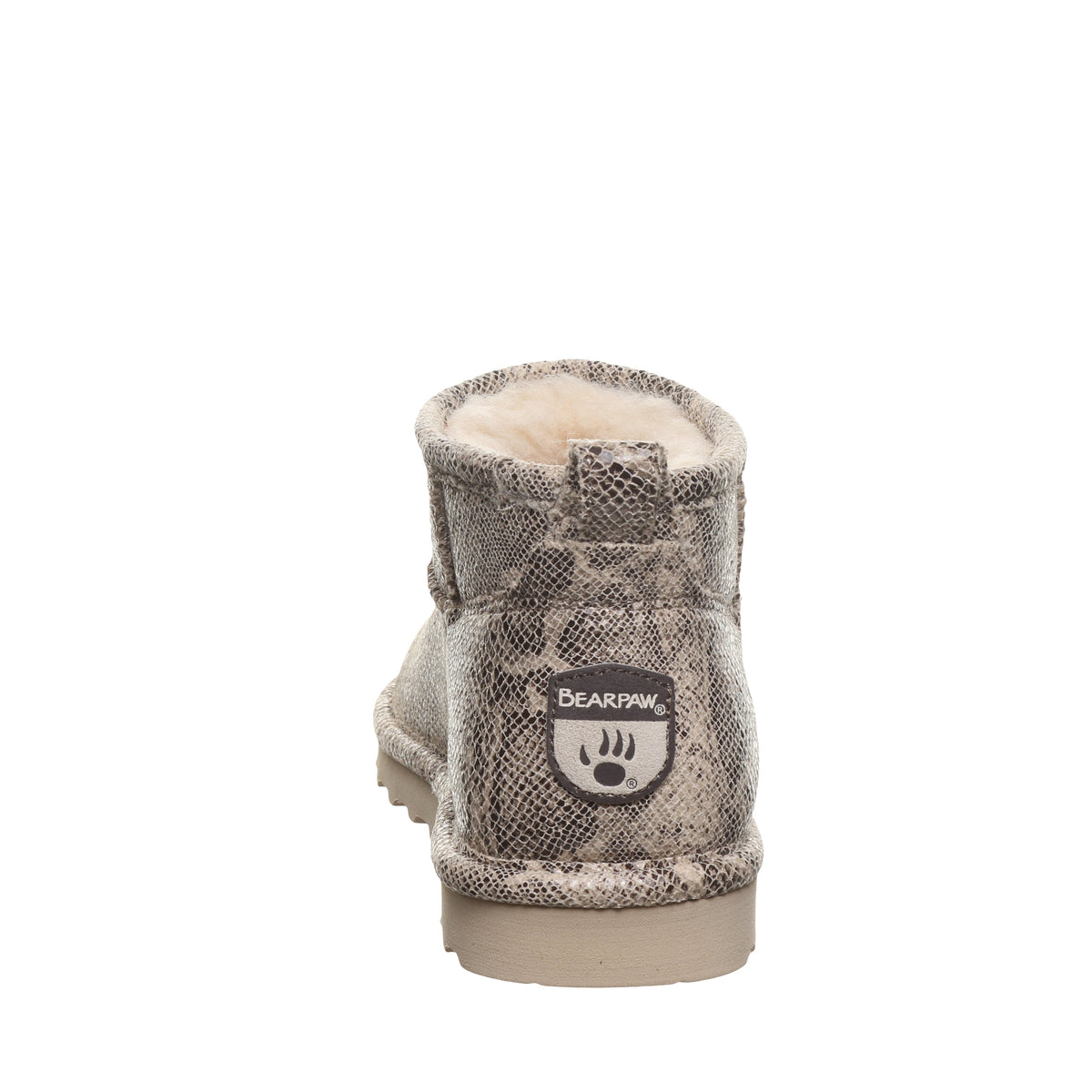 Shorty Exotic Snake Print Boots in Oat