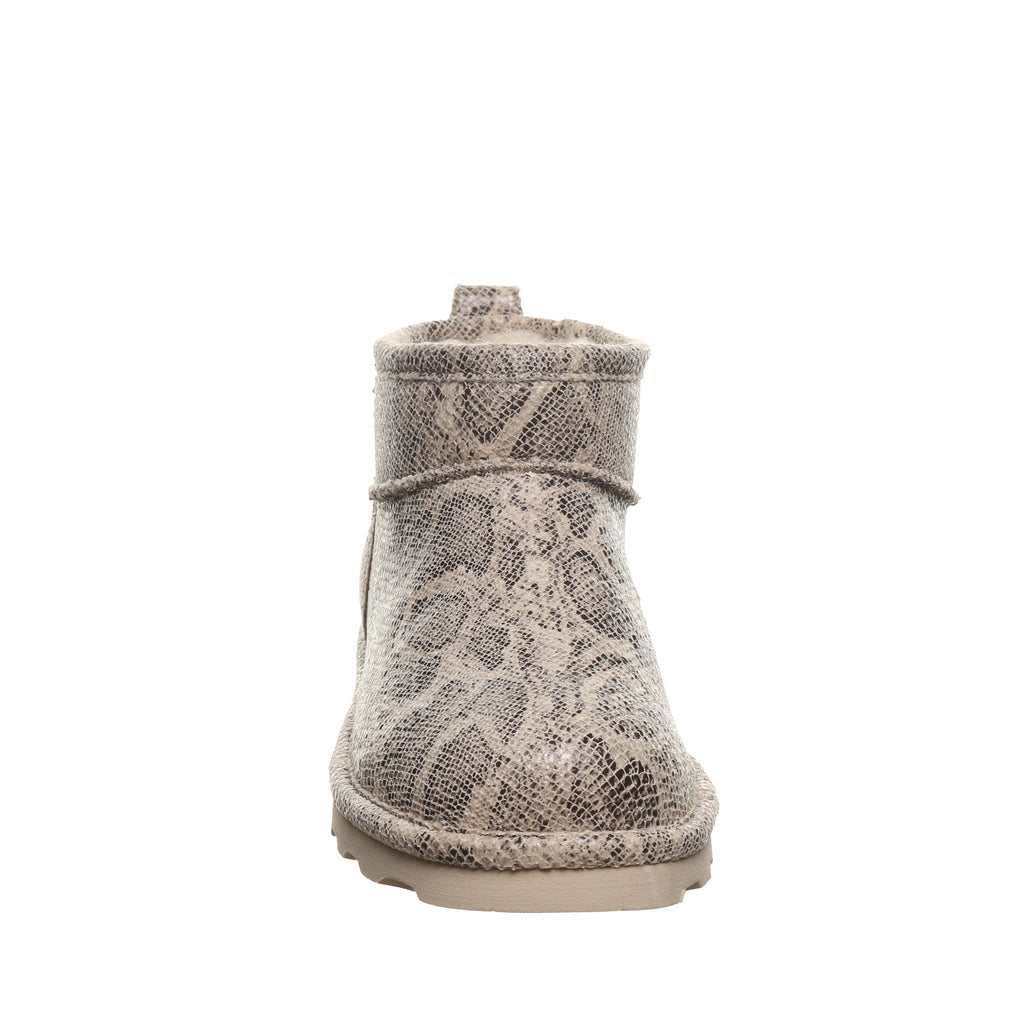 Shorty Exotic Snake Print Boots in Oat