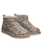 Shorty Exotic Snake Print Boots in Oat