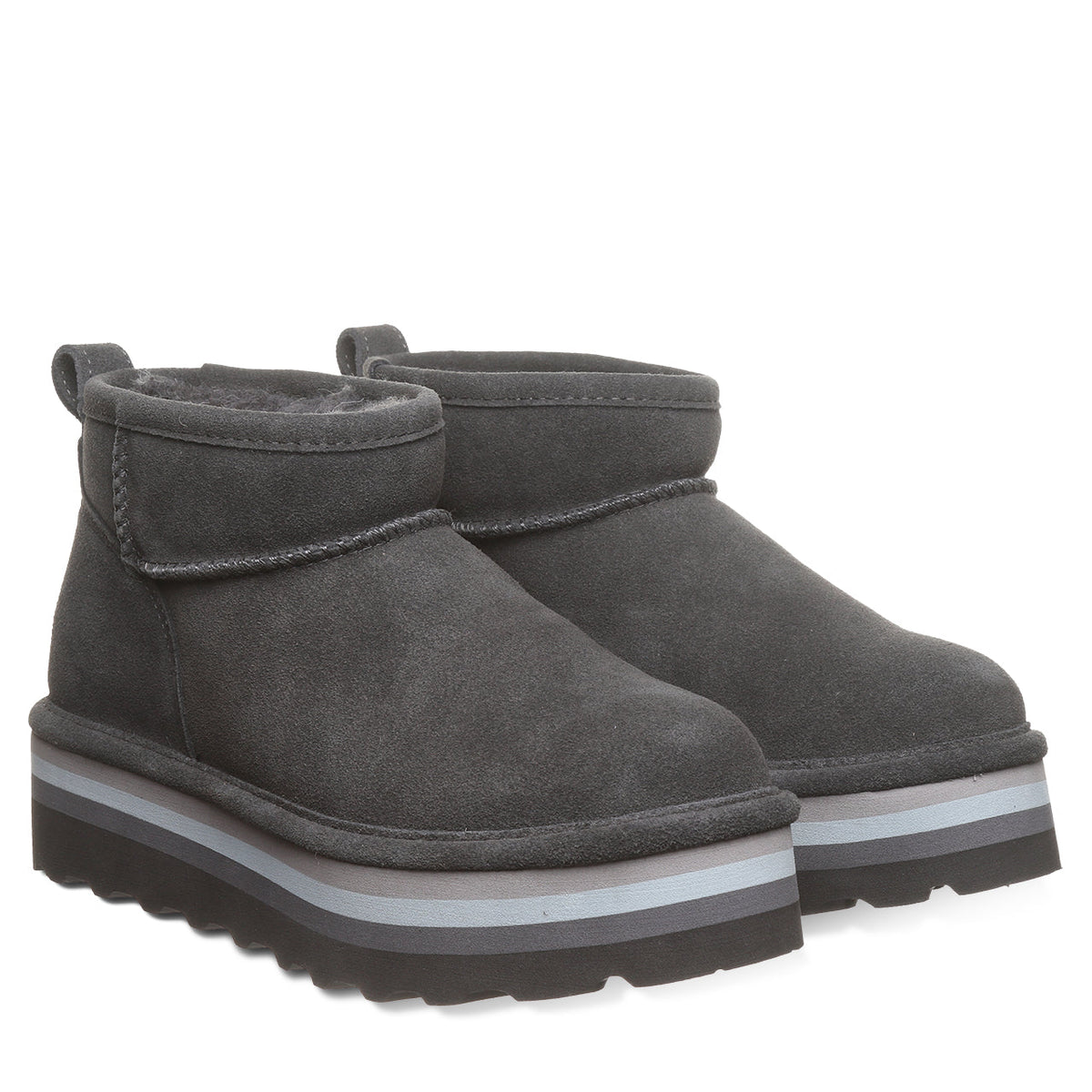 Retro Shorty Suede Boots in Graphite