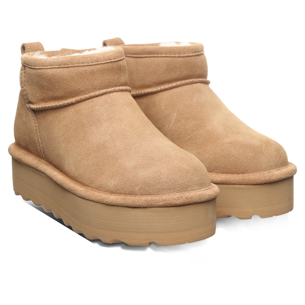 Retro Shorty Chunky Boots in Iced Coffee