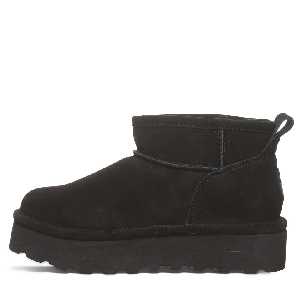 Retro Shorty Suede Boots in Black
