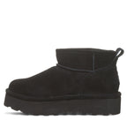 Retro Shorty Suede Boots in Black