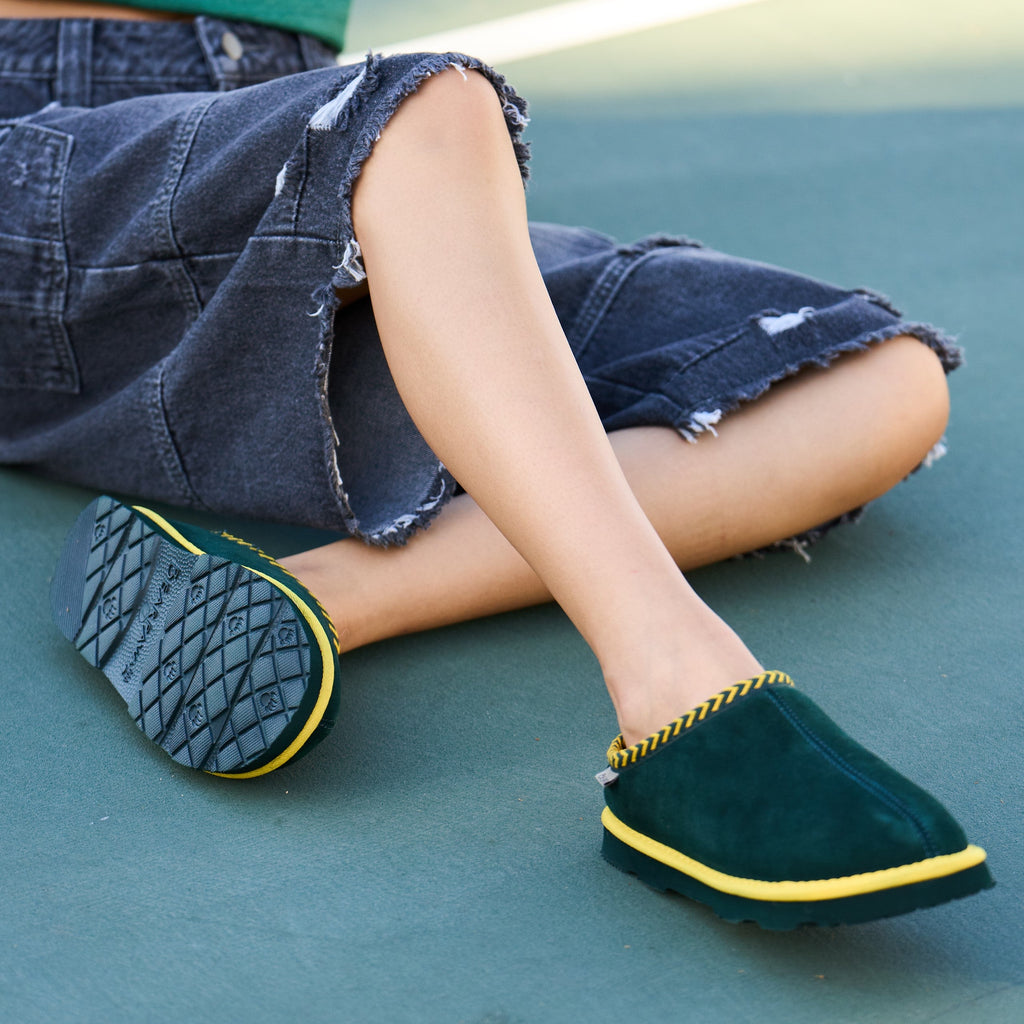 Tabitha Indoor Outdoor Slippers in Green And Yellow