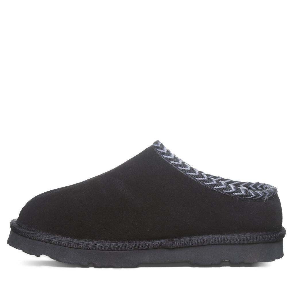 Tabitha Wool Blend Lined Slippers in Black