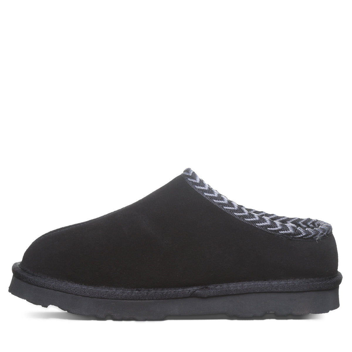 Tabitha Wool Blend Lined Slippers in Black