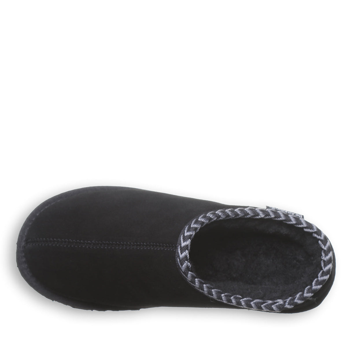 Tabitha Wool Blend Lined Slippers in Black