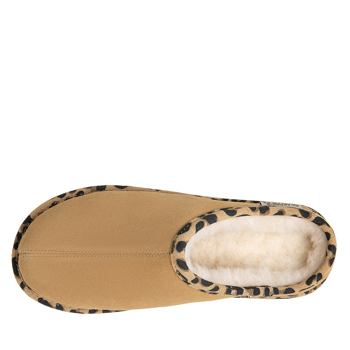 Martis Clogs in Iced Coffee With Leopard Trim