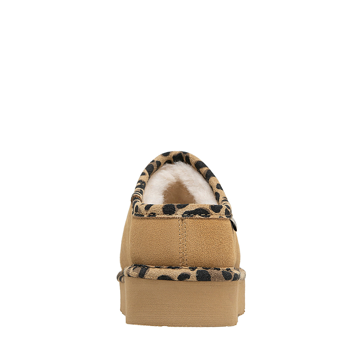 Martis Clogs in Iced Coffee With Leopard Trim
