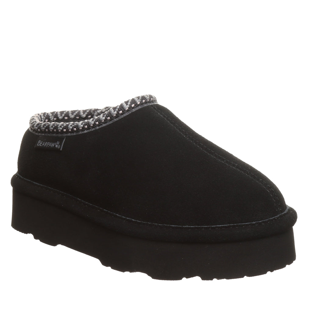 Martis Youth Platform Slippers in Black