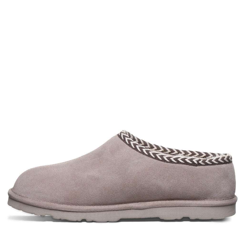 Beau Men's Suede Clog Slippers in Mushroom