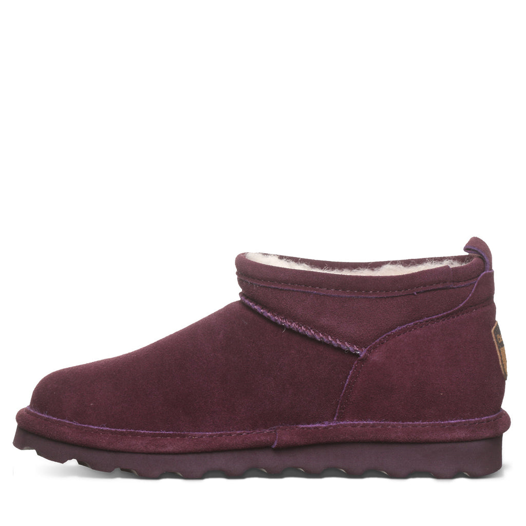 Super Shorty Wide Boots in Eggplant