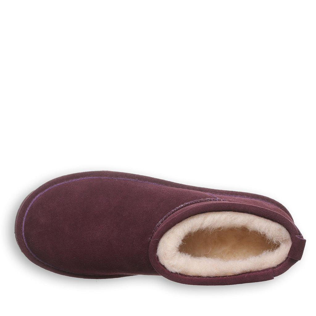Super Shorty Wide Boots in Eggplant