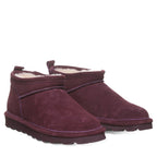 Super Shorty Wide Boots in Eggplant