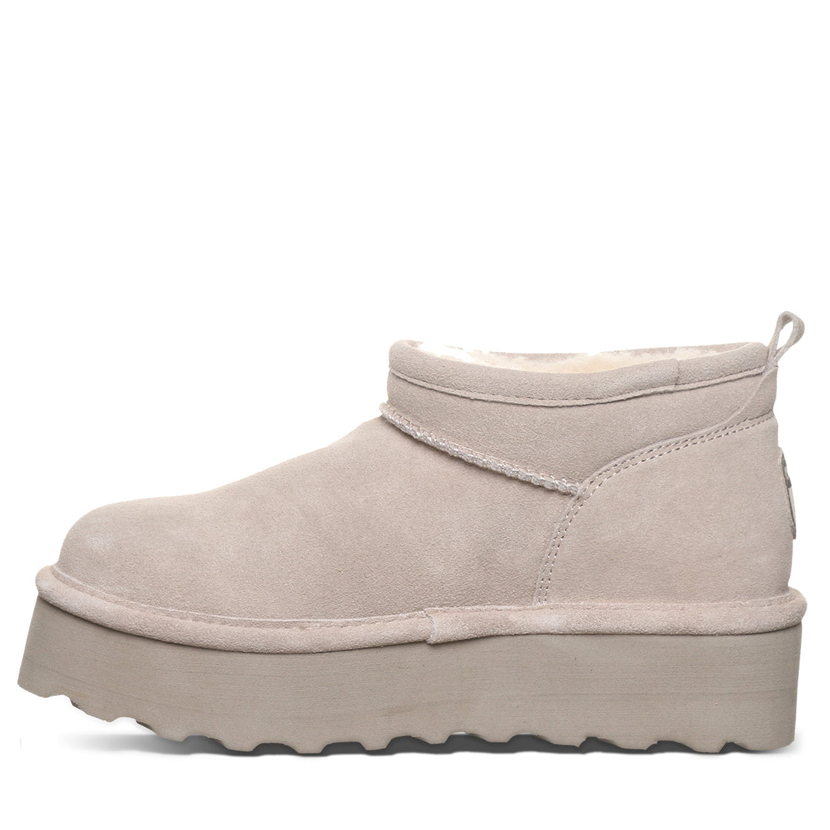 Retro Super Shorty Platform Boots in Mushroom